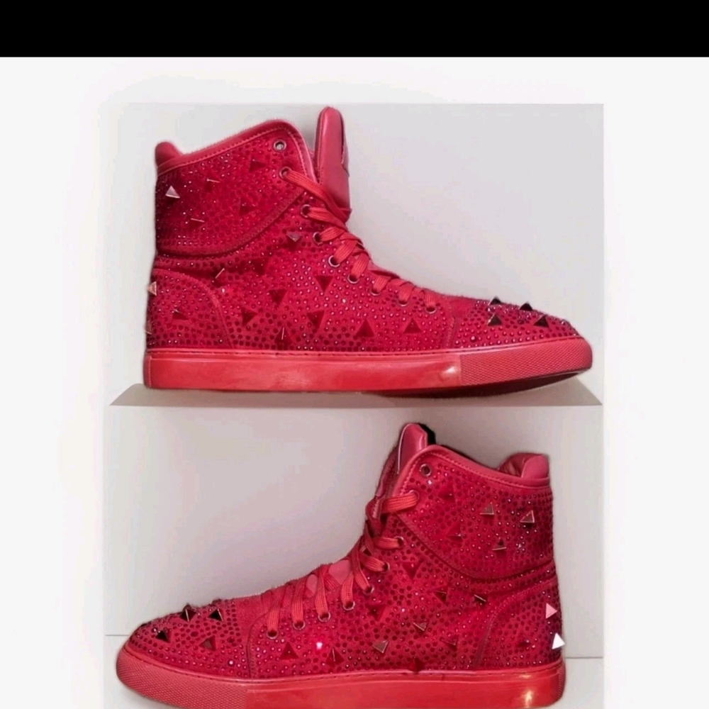 Jump J75 Soros Red Men's Spike Sneakers Mens Sz 13us Fashion VG Condition